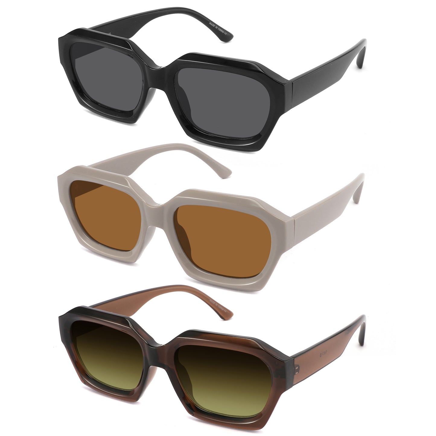 HEXAGON STYLE WOMEN SUNGLASSES WHOLESALE 541141-FLAP