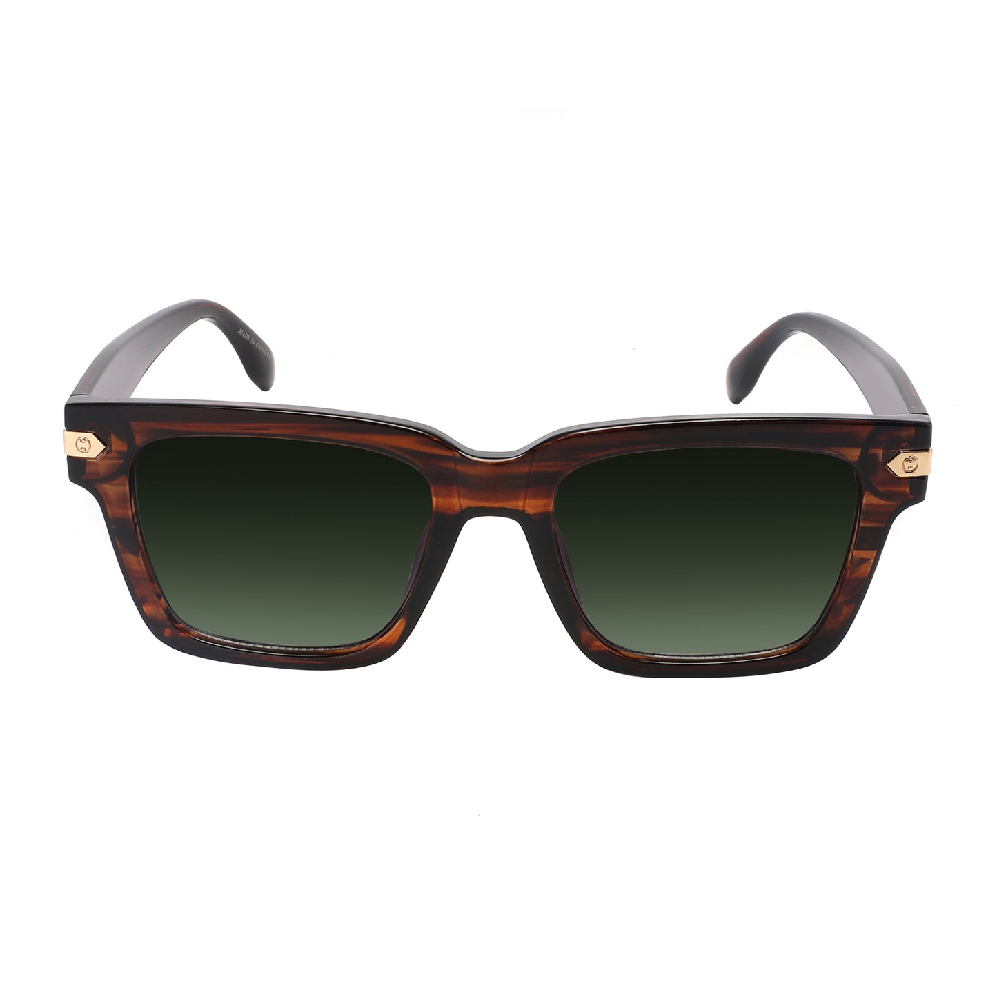 Beyond Classic Timeless unisex horned rim sunglasses blend iconic style with modern durability.
Bull Horn glossy frame, and green gradient polycarbonate lenses.