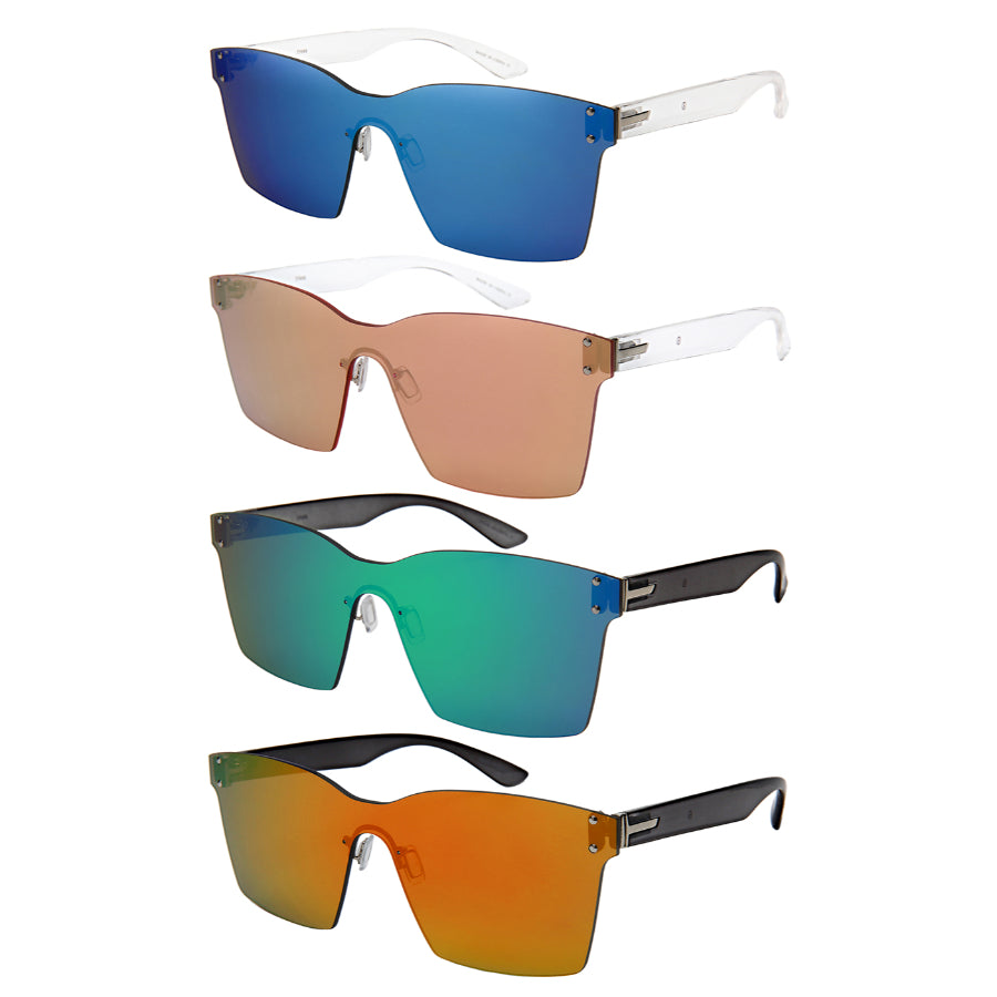 RECTANGULAR UNISEX SUNGLASSES IN BULK 55688-FLREV