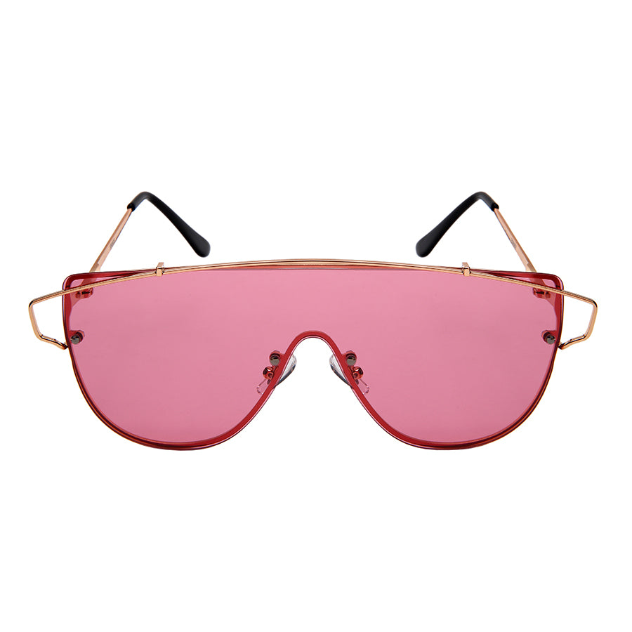 GEOMETRIC STYLE BULK WHOLESALE SUNGLASSES 55690S-FLCR