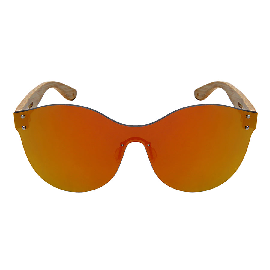 GEOMETRIC BAMBOO WOMEN BULK SUNGLASSES 55703BMZ-FLREV