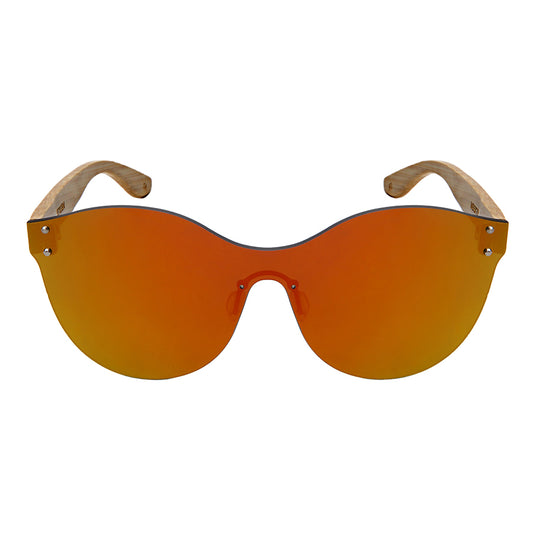 GEOMETRIC BAMBOO WOMEN BULK SUNGLASSES 55703BMZ-FLREV