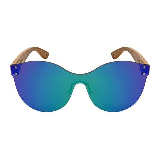 GEOMETRIC BAMBOO WOMEN BULK SUNGLASSES 55703BMZ-FLREV