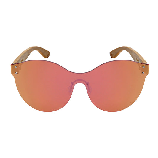 GEOMETRIC BAMBOO W/BAG WOMEN BULK SUNGLASSES 55703BMZ-FLREVB