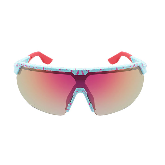 HALF FRAME SPORTS SHIELD UNISEX SUNGLASSES WHOLESALE 55709PD/RREV