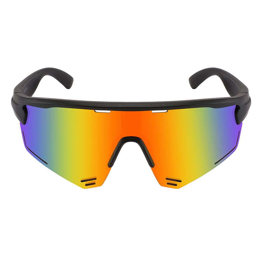 Mirror Shades Glasses HALF FRAME SPORTS SHIELD UNISEX COLOR MIRROR