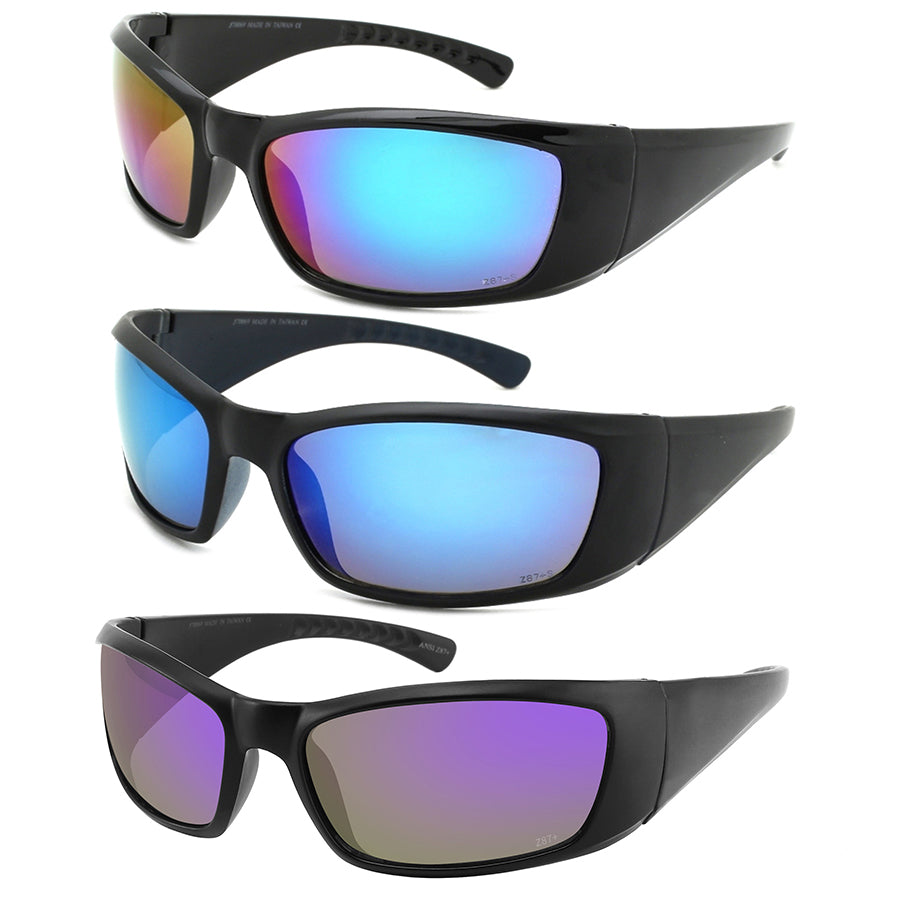 SAFETY Z87+ SPORTS WRAP UNISEX SUNGLASSES 570069TT/REV