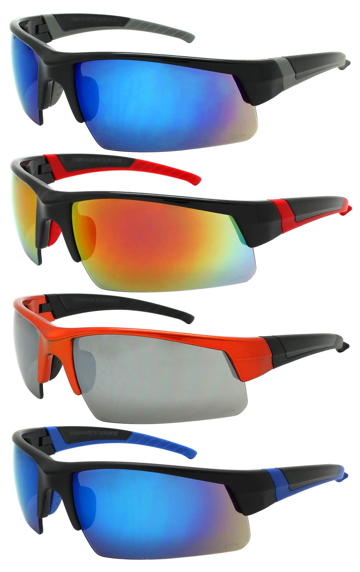 SAFETY Z87 SPORT BLADES WRAP UNISEX BULK SUNGLASSES 570099/REV