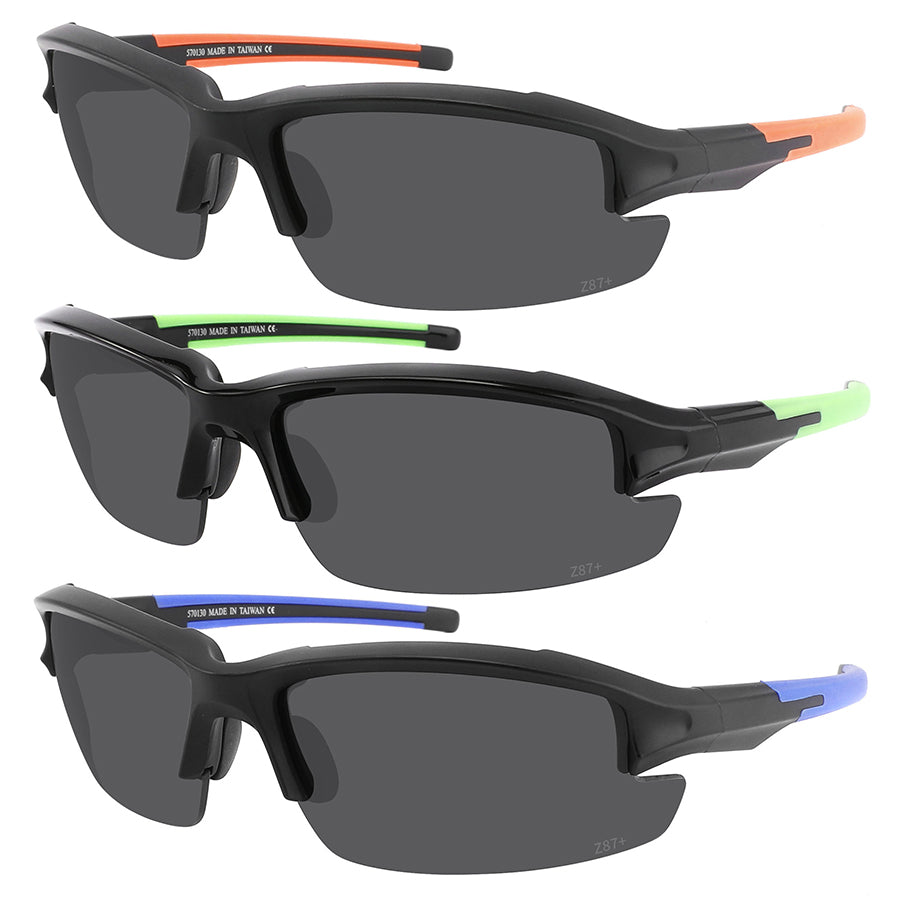 SAFETY Z87 SPORT WRAPS UNISEX WHOLESALE SUNGLASSES 570130MMT/SD