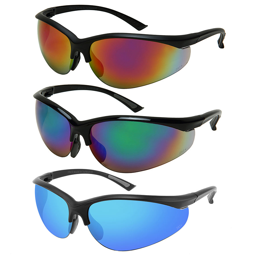 SAFETY Z87 SPORT WRAPS UNISEX SUNGLASSES WHOLESALE 570131MMT/REV