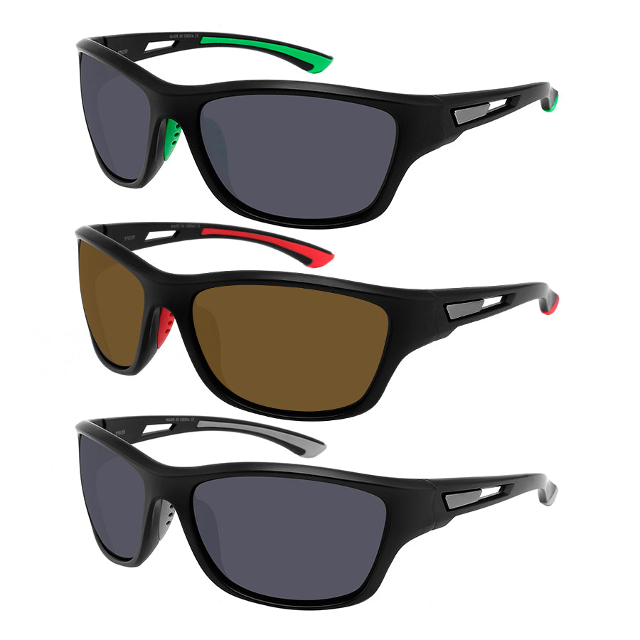 POLARIZED FULL FRAME SPORTS WRAP SUNGLASSES IN BULK 570133-P