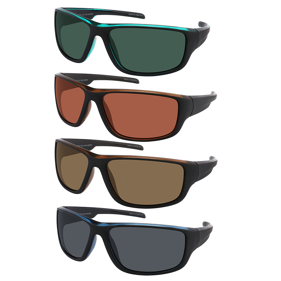 POLARIZED FULL FRAME SPORT WRAP SUNGLASSES WHOLESALE 570137TT-P