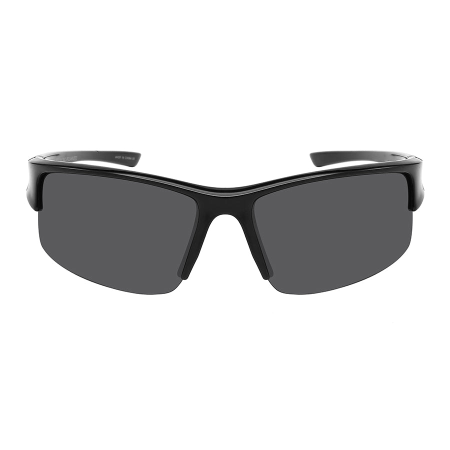 POLARIZED HALF FRAME UNISEX SPORTS SUNGLASSES WHOLESALE 570138-P1