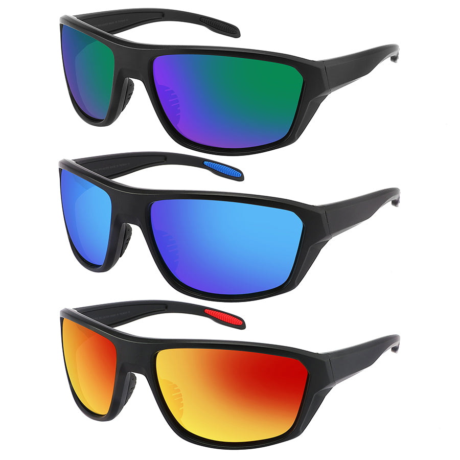 POLARIZED FISHING FULL FRAME SPORT WRAP WHOLESALE SUNGLASSES 570142/PRV