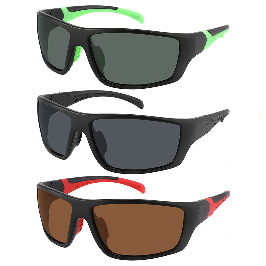 POLARIZED FISHING FULL FRAME SPORT WRAP WHOLESALE SUNGLASSES 570144/P1