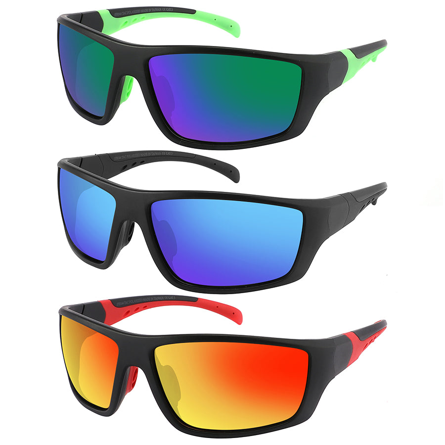 POLARIZED FISHING FULL FRAME SPORT WRAP WHOLESALE SUNGLASSES 570144/P1RV