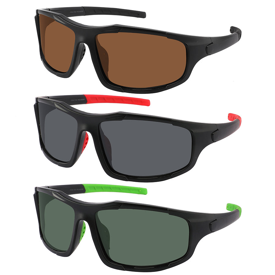 POLARIZED FISHING FULL FRAME SPORT WRAP WHOLESALE SUNGLASSES 570145/P1