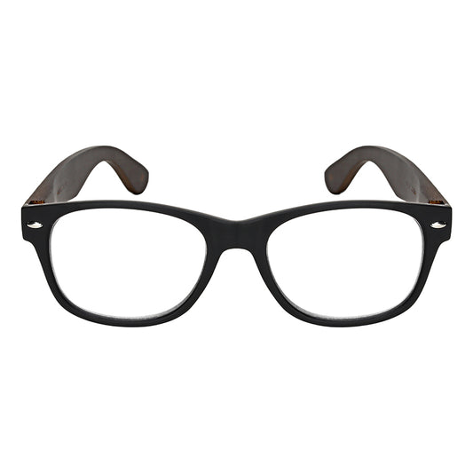 HORN RIMMED WITH BAMBOO TEMPLES UNISEX BULK READING GLASSES 59403SBM