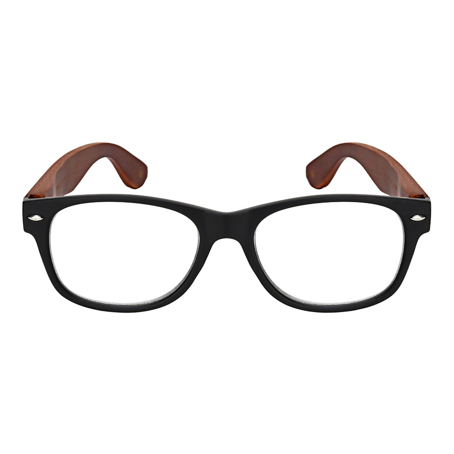 HORN RIMMED WITH BAMBOO TEMPLES UNISEX BULK READING GLASSES 59403SBM