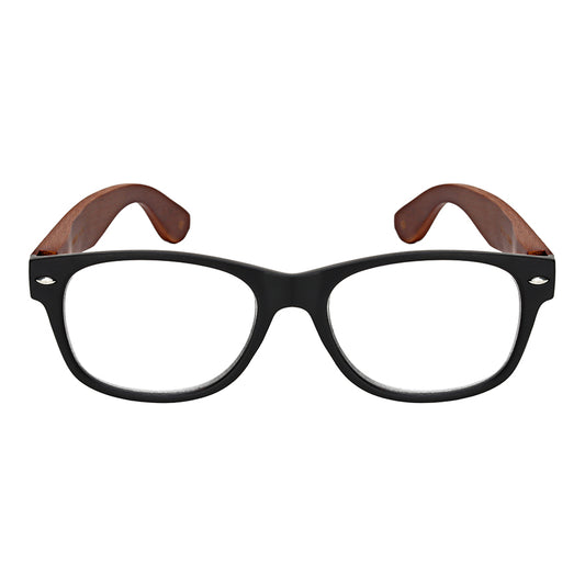 HORN RIMMED WITH BAMBOO TEMPLES UNISEX BULK READING GLASSES 59403SBM