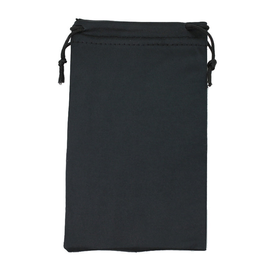 BLACK MICROFIBER DRAWSTRING POUCH BULK WHOLESALE B04-BLK