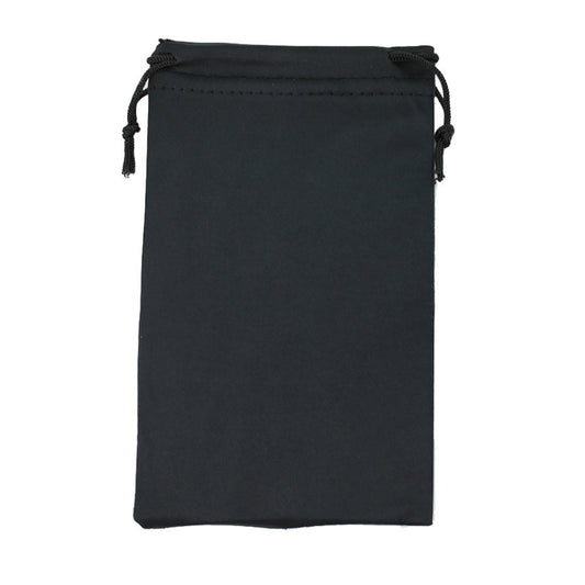 BLACK MICROFIBER DRAWSTRING POUCH BULK WHOLESALE B04-BLK