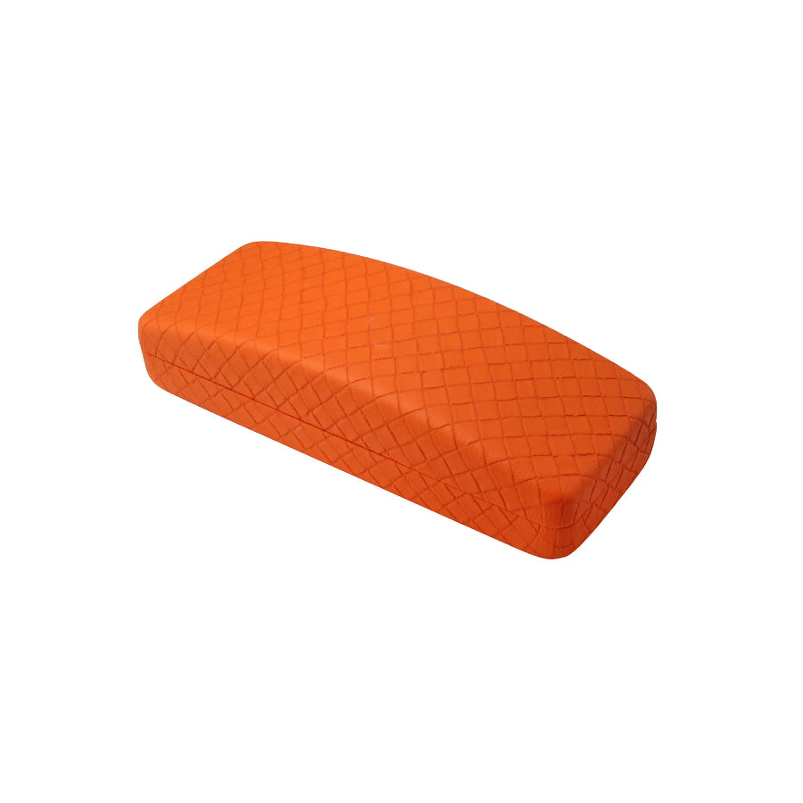 ORANGE WOVEN TEXTURED CLAMSHELL HARD CASE BULK WHOLESALE B82-19V-OR
