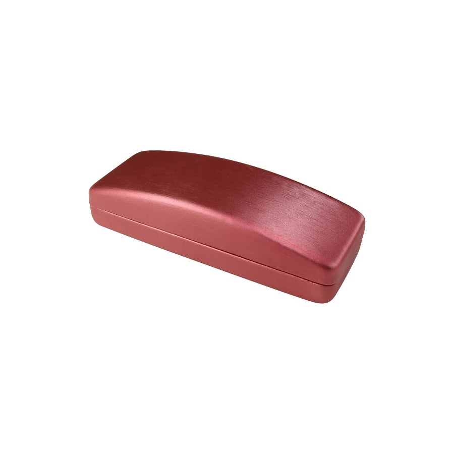 BURGUNDY SATIN TEXTURED CLAMSHELL HARD CASE BULK WHOLESALE B82-20-BGD