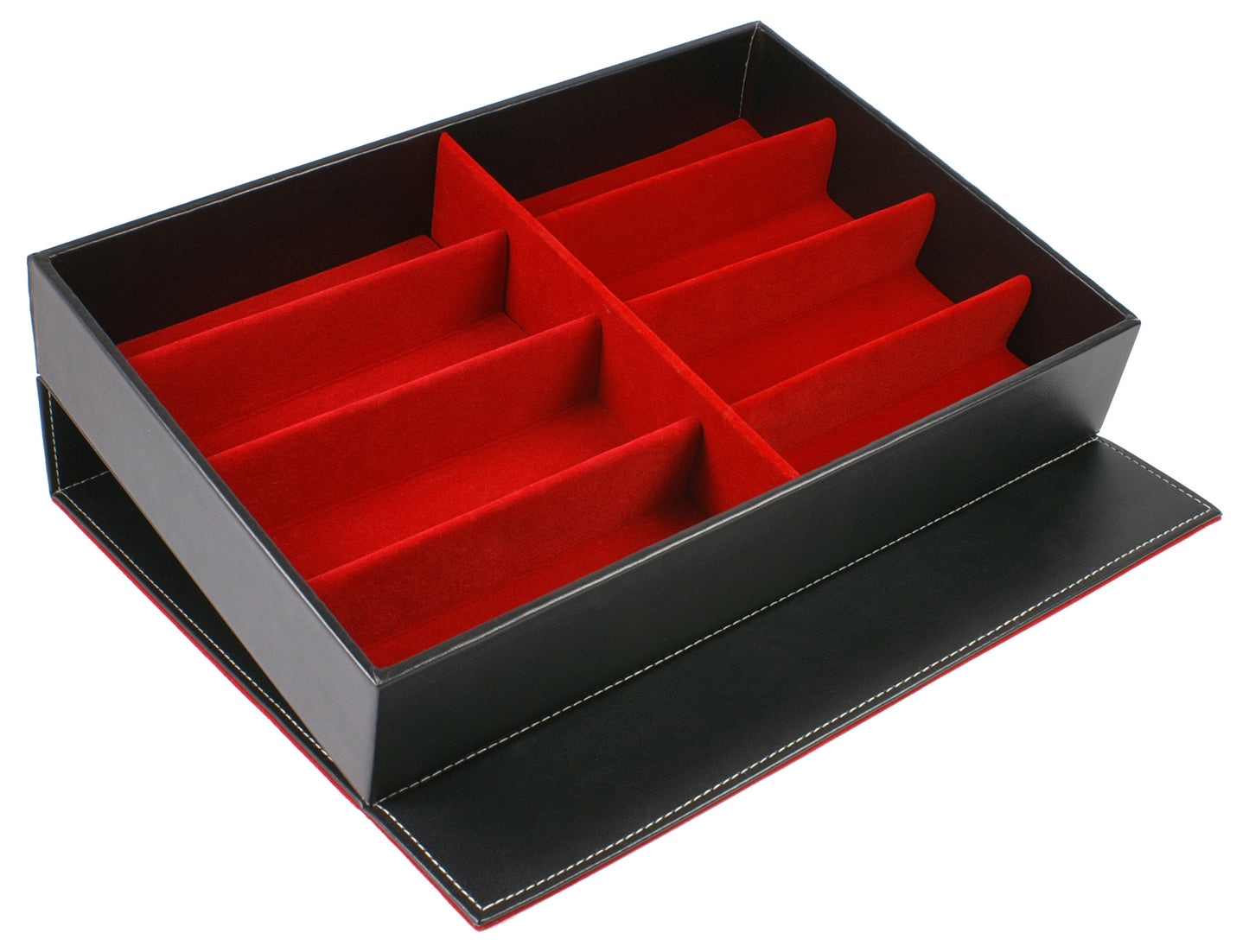 8 SLOT BLACK SUNGLASS STORAGE CASE BULK WHOLESALE D-9BLK-8