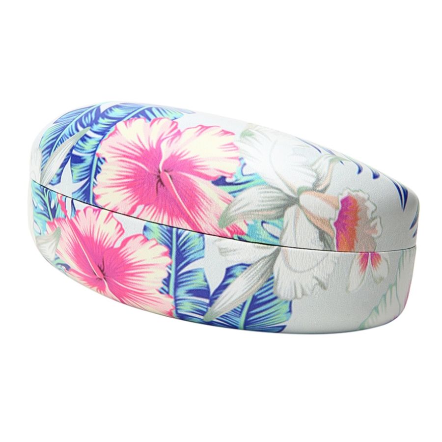 FLORAL PRINT CLAMSHELL SUNGLASSES HARD CASE WHOLESALE B59-FL56-PK