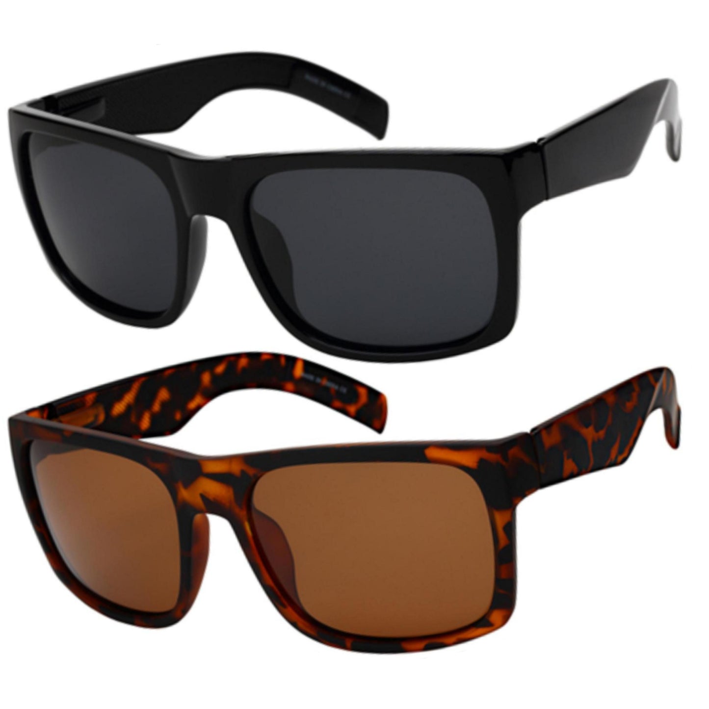 POLARIZED BIG AND TALL SQUARE UNISEX BULK SUNGLASSES BG540987AS-P