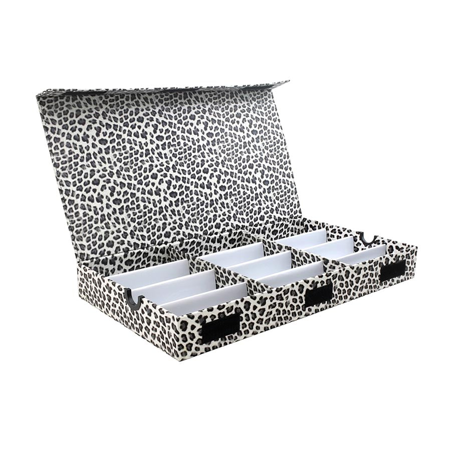 12 SLOT LEOPARD PRINT SUNGLASS STORAGE CASE BULK WHOLESALE D-7LEWHT-12