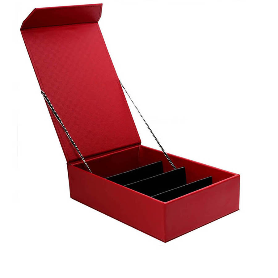 4 SLOT RED SUNGLASS STORAGE CASE BULK WHOLESALE D-10RED-4