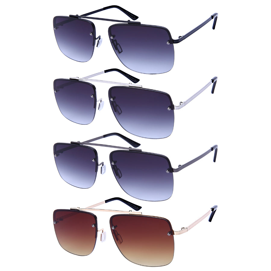 SQUARE UNISEX BULK WHOLESALE SUNGLASSES 25154-FLAP