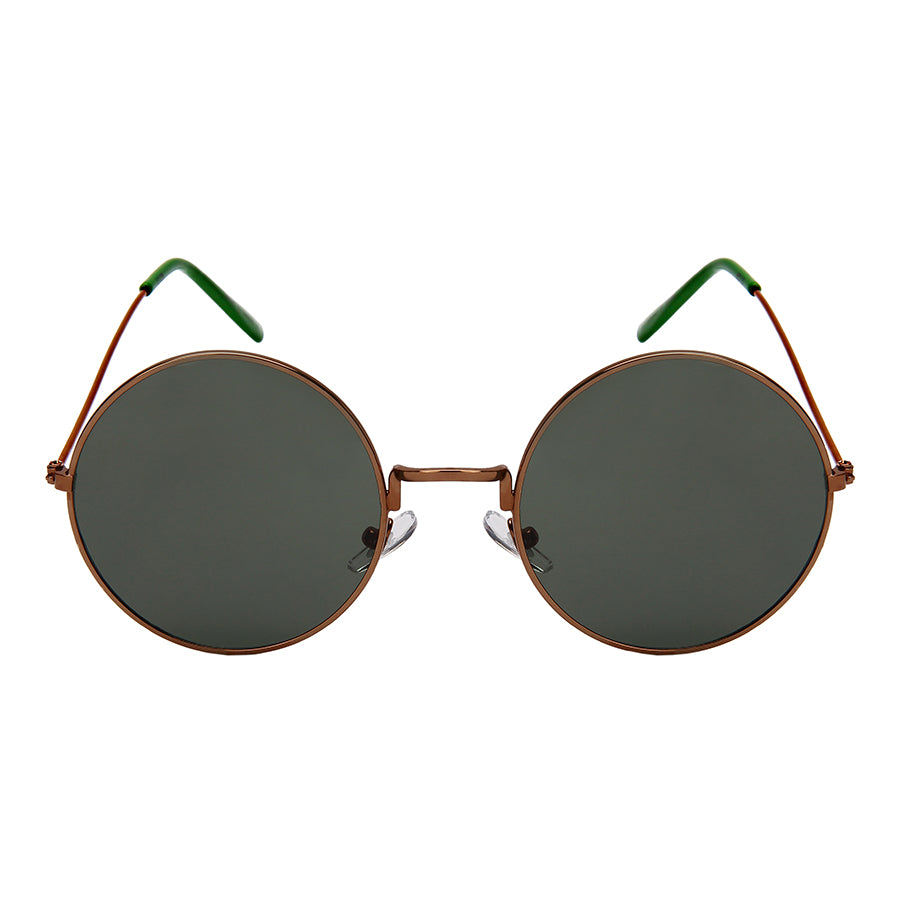 RETRO ROUND METAL UNISEX SUNGLASSES 3129-OCR | UV400