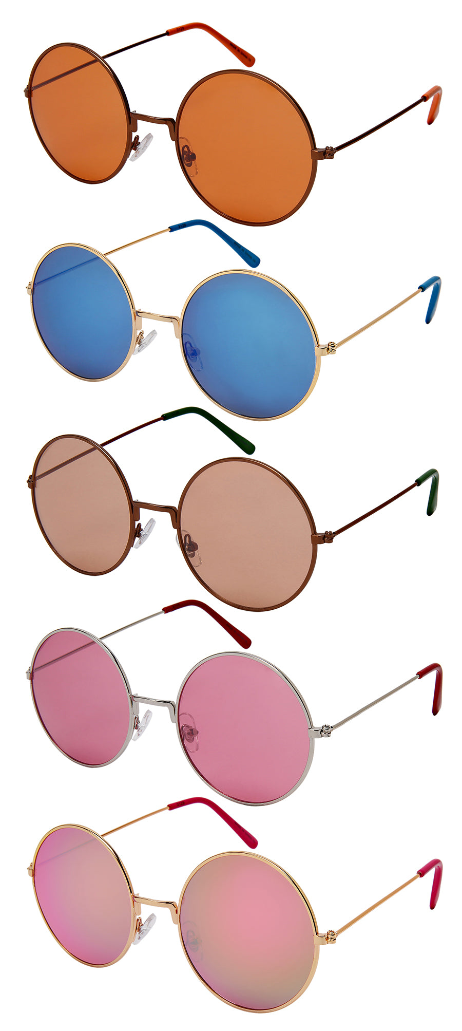 RETRO ROUND METAL UNISEX SUNGLASSES 3129-REV | UV400