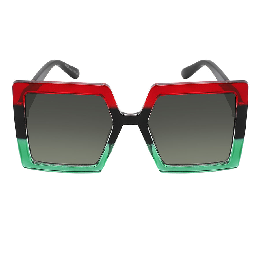 SQUARE WOMEN OVERSIZE SUNGLASSES WHOLESALE 34251-FLOCR