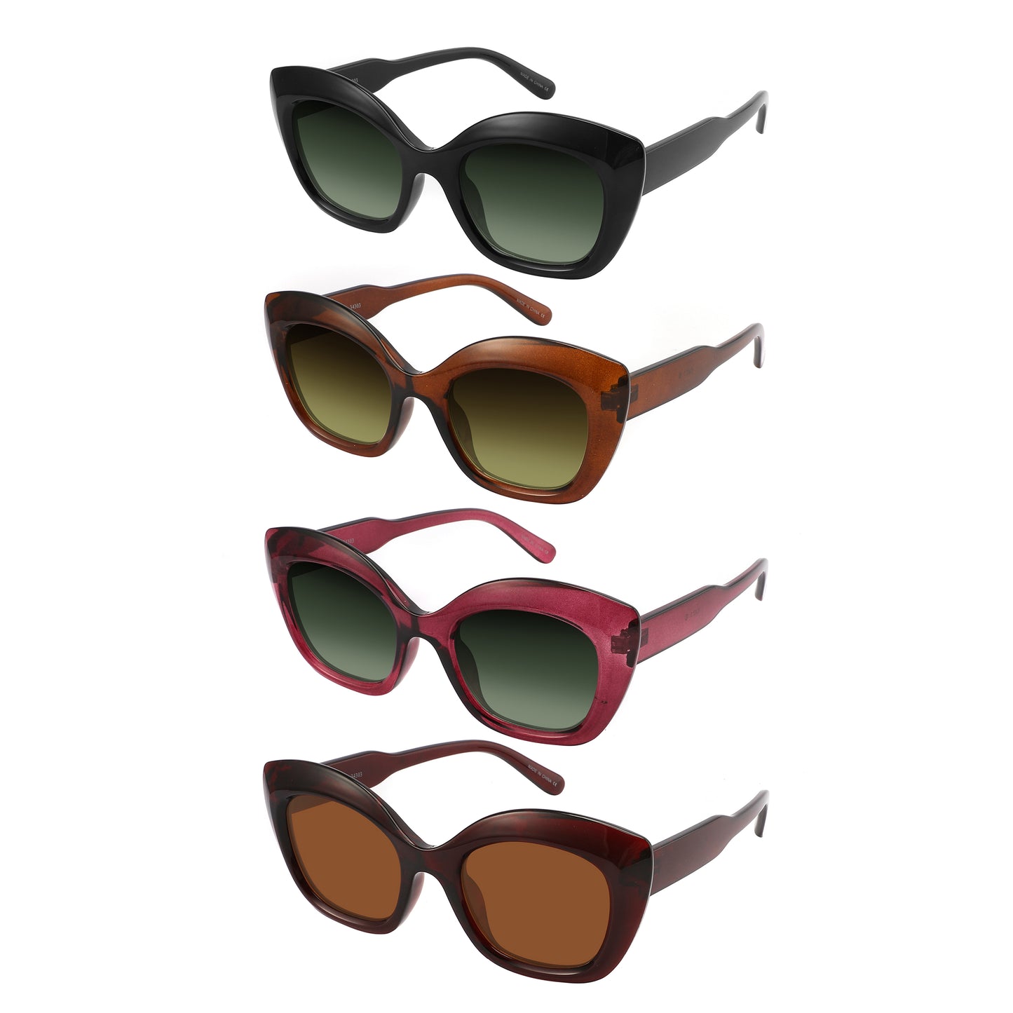 ROUND / OVAL LADIES SUNGLASSES WHOLESALE 34303-FLAP