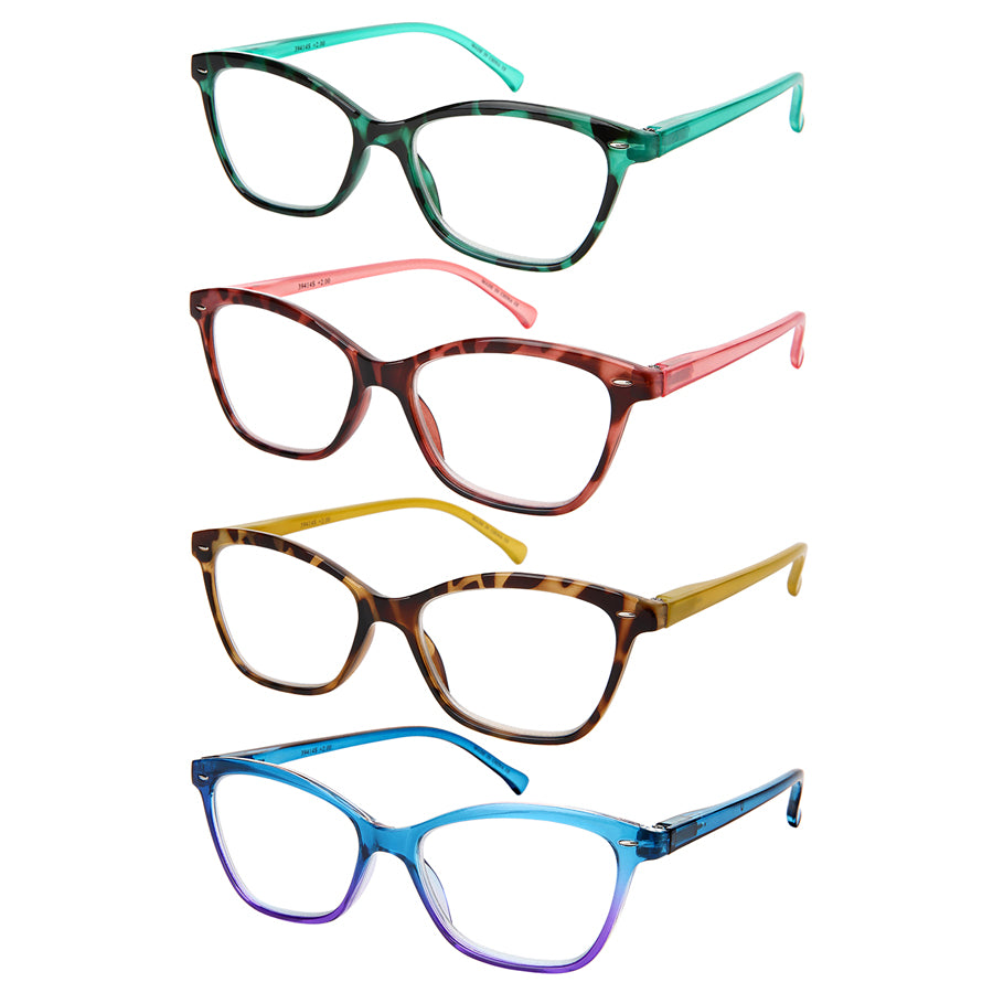 FASHION CAT EYE READING GLASSES WHOLESALE 39414S-AST