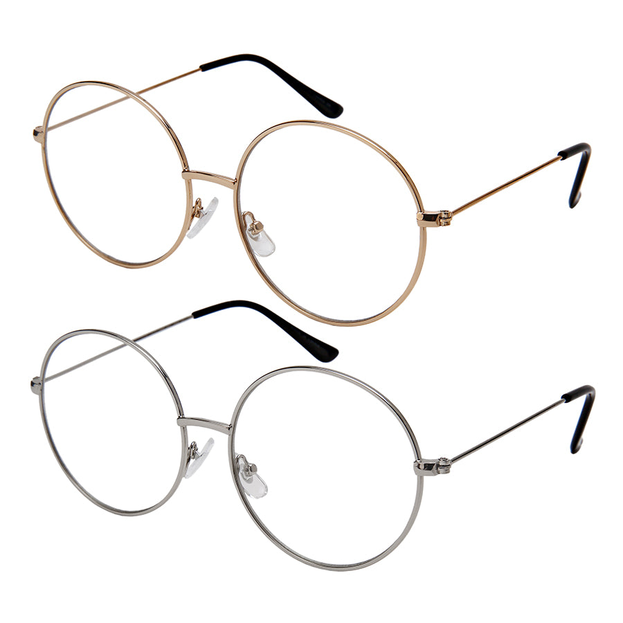 CLEAR LENS ROUND UNISEX GLASSES IN BULK 5121-FLCL