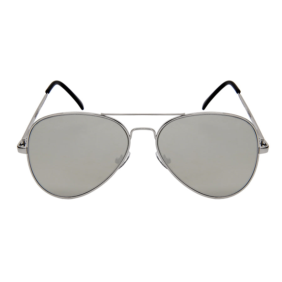 AVIATOR W/SPRING HINGE FLAT LENS UNISEX BULK SUNGLASSES 5183S-FLREV