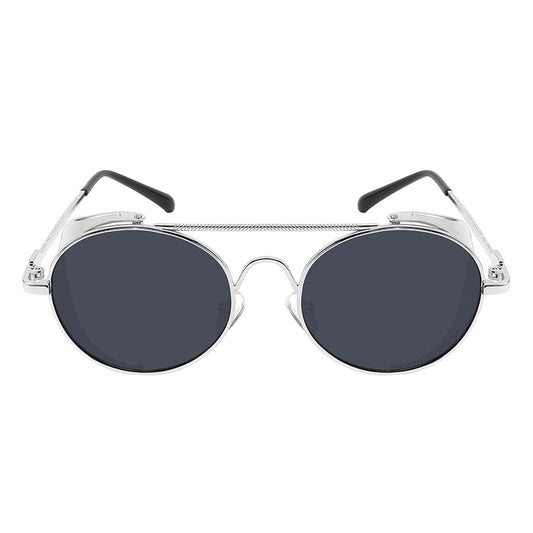 RETRO DOUBLE BRIDGE ROUND UNISEX WHOLESALE SUNGLASSES 5193-FLREV