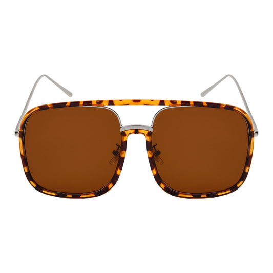 SQUARE UNISEX CLEAR LENS SUNGLASSES 53102-FLSD | UV400