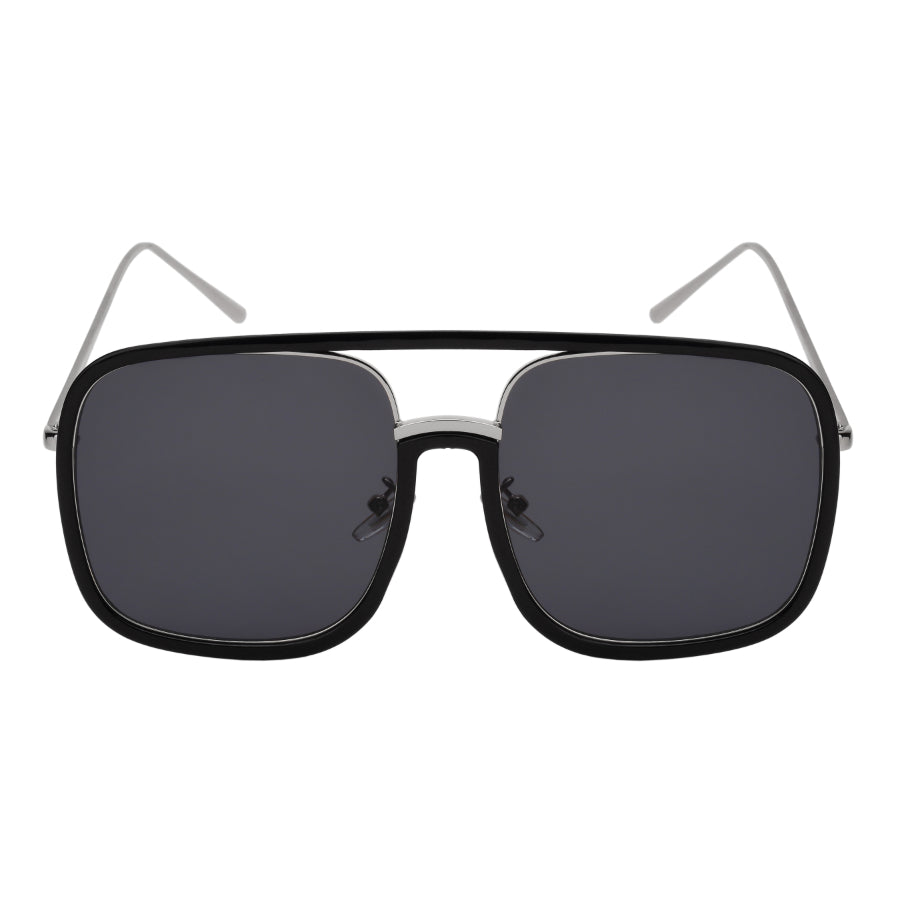 SQUARE UNISEX CLEAR LENS SUNGLASSES 53102-FLSD | UV400