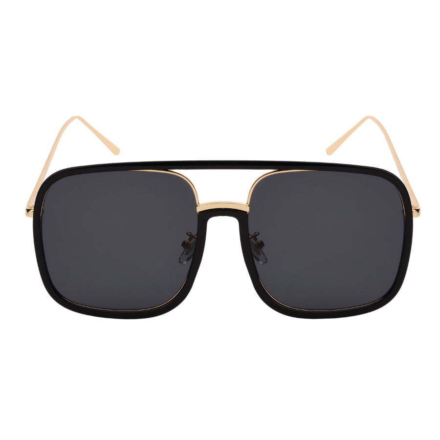SQUARE UNISEX CLEAR LENS SUNGLASSES 53102-FLSD | UV400