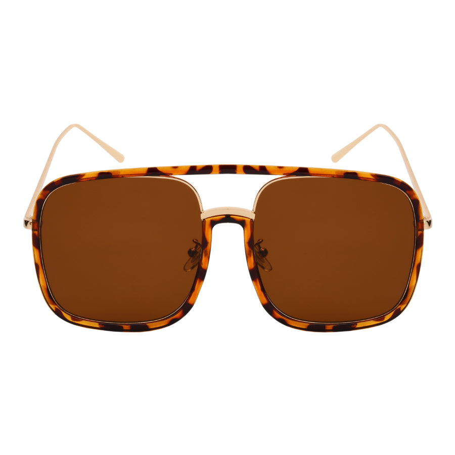 SQUARE UNISEX CLEAR LENS SUNGLASSES 53102-FLSD | UV400