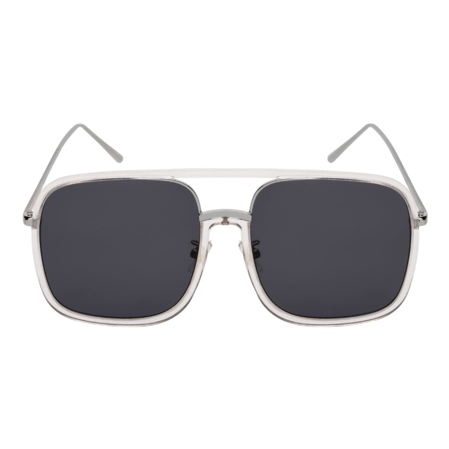 SQUARE UNISEX CLEAR LENS SUNGLASSES 53102-FLSD | UV400