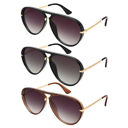 OVERSIZE AVIATOR UNISEX SUNGLASSES 53114-FLAP