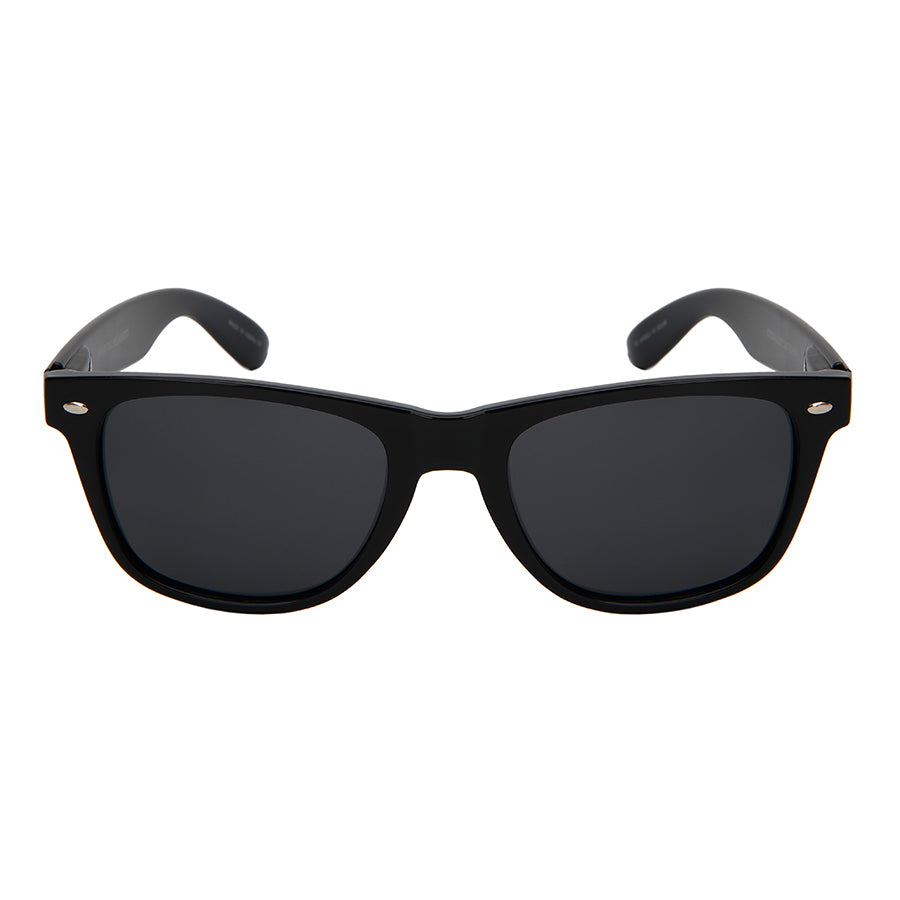 HORNED RIM UNISEX BULK WHOLESALE SUNGLASSES 5401ASMBLK-P