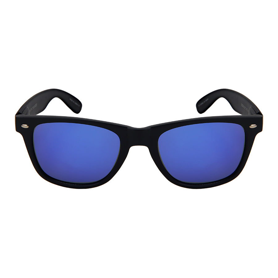 POLARIZED COLOR MIRROR HORNED RIM UNISEX BULK WHOLESALE SUNGLASSES 5401ASMBLK-PRV